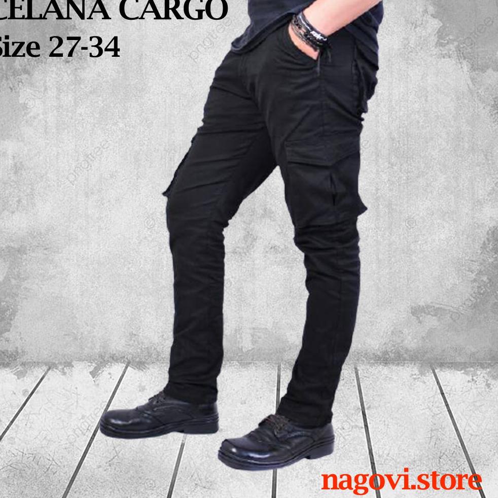 COD Celana Cargo Panjang Pria Denim Distro Slim fit CelanaPria Pensil Cowok Original Import Termurah