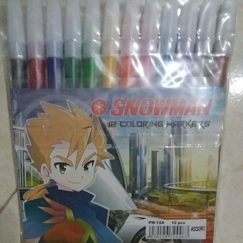 

Spidol 12 Warna Snowman Coloring Markers