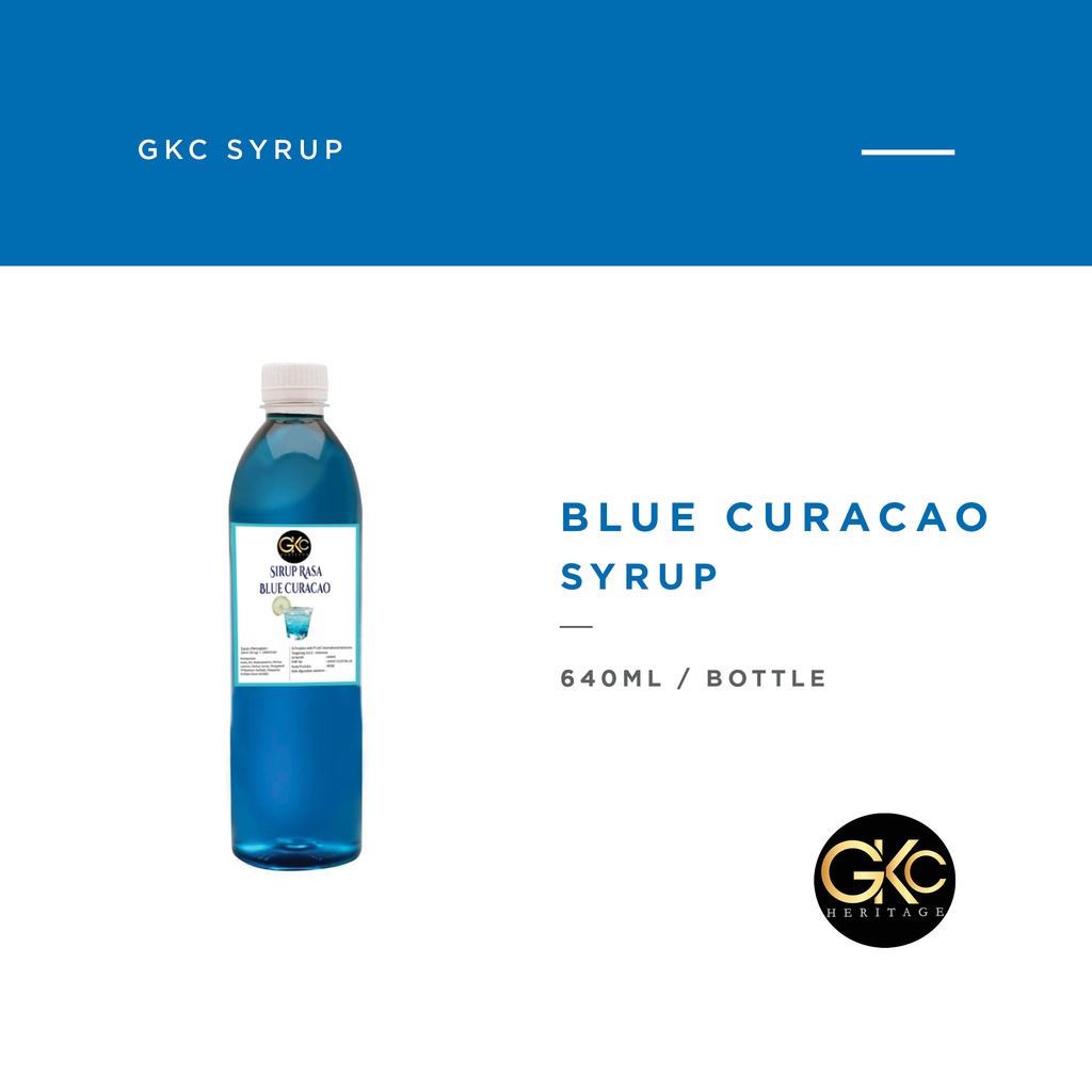 

Ay00! GKC Heritage Sirup Cair Konsentrat Minuman Blue Curacao - HALAL - 640 mL - Bluecuracao Syrup
