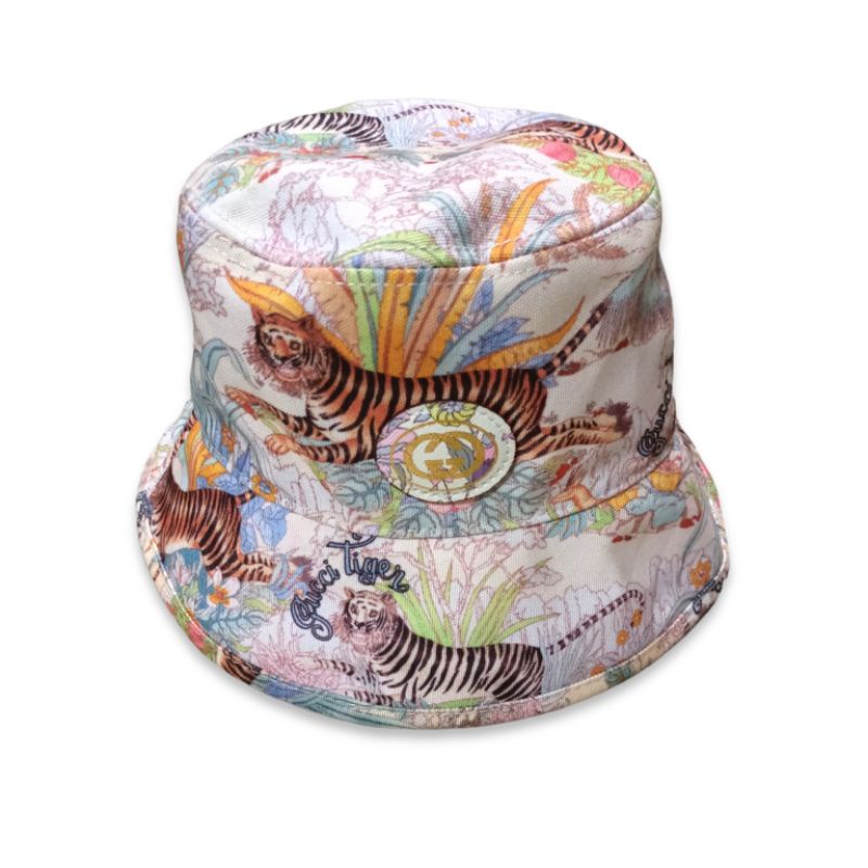 GUCCI Tiger Topi Bulat Bucket hat Topi Second Branded Preloved