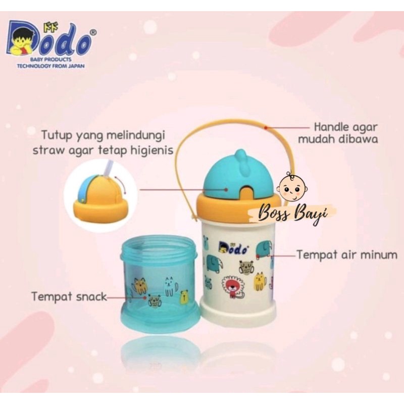 DODO - Drink &amp; Snack DDC014 / Botol Minum &amp; Wadah Cemilan Bayi Anak