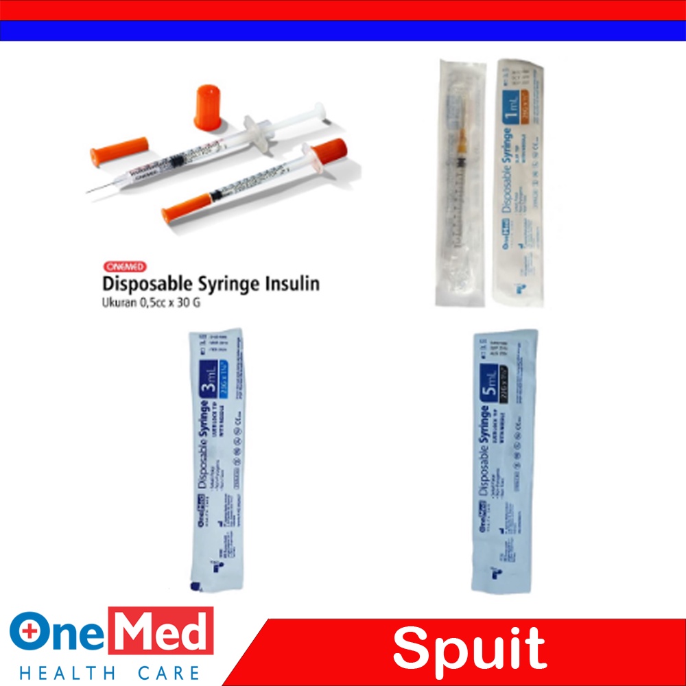 Syringe Spuit 0,5cc 1cc 3cc 5cc 1Box-100Pcs Onemed