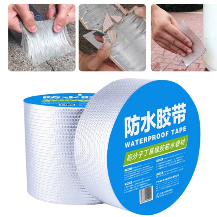 [XOQ] LAKBAN ALUMINIUM FOIL TAPE 5 METER X 5CM WATERPROOF ANTI BOCOR DAN TAHAN PANAS