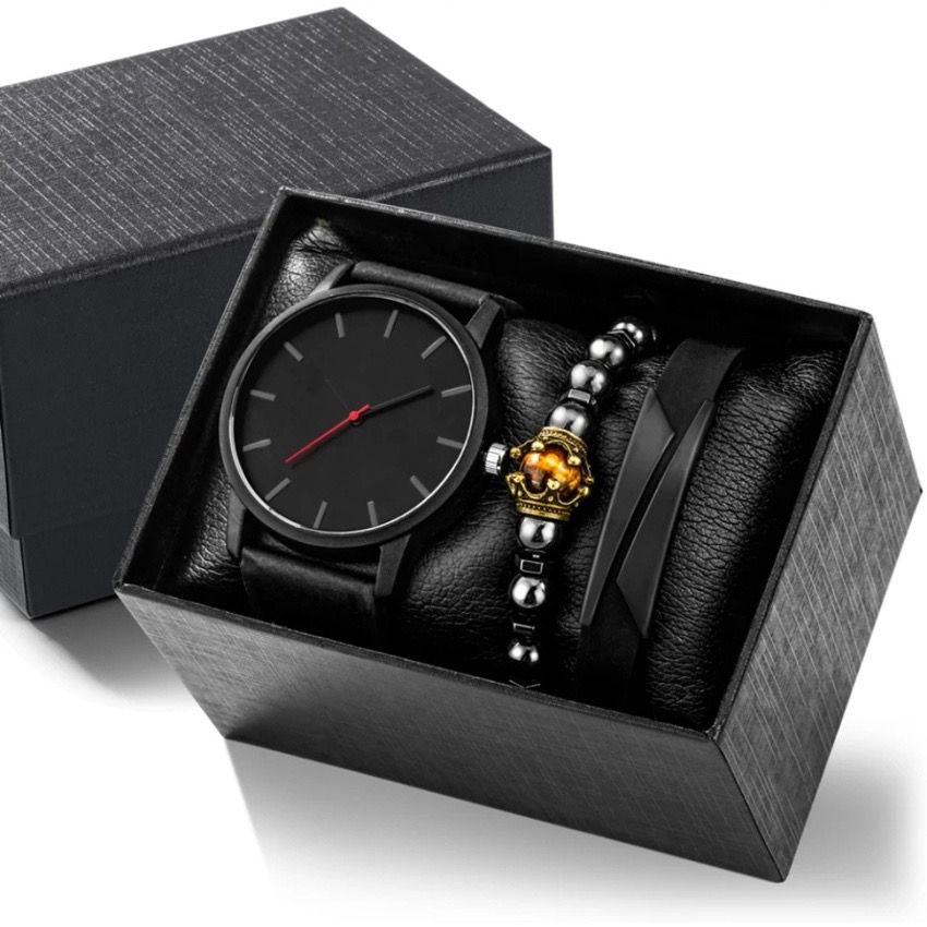 En Ligne 3200SET - Jam Tangan Pria Set Gelang - Jam Tangan Kasual Pria BONUS Gelang dan Box - Jam Ta