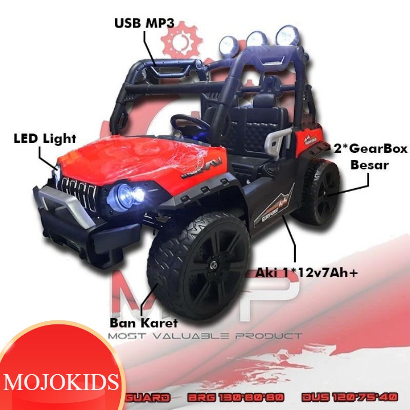 MOJOKIDS - MAINAN ANAK MOBIL AKI JEEP BUGGY UTV GUARD BAN KARET