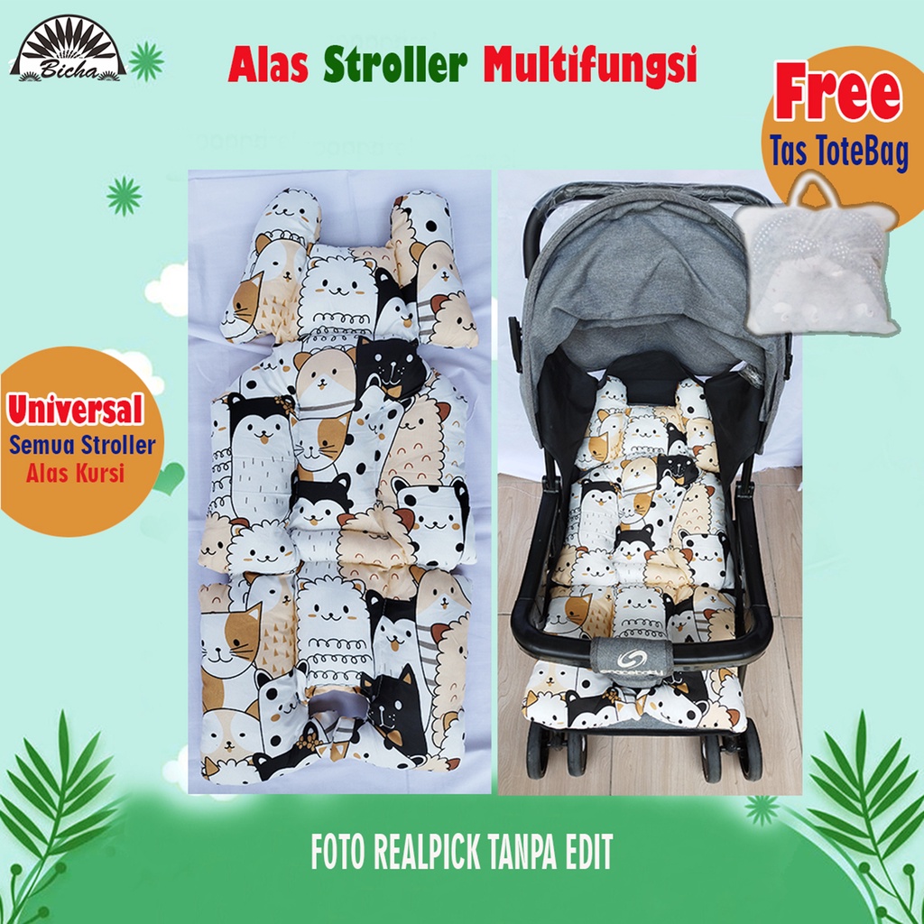 4in1 Alas Stroller Bayi Universal Baby Car Seat Stroller Pad carseat