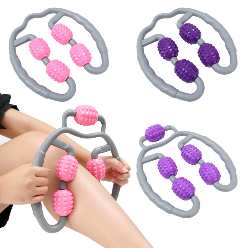 Pijat Otot Kaki Busa Roller Ring-type Clip Calf Waist Massage Relaksasi Membentuk Tubuh Gym Yoga Pilates Peralatan Olahraga