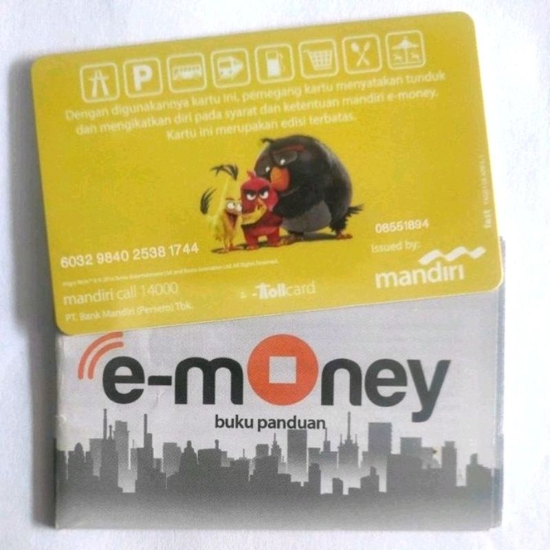 Mandiri eMoney THE ANGRY BIRDS 2016 (YELLOW) ORI /Like eTOLL Tapcash Flazz or Brizzi