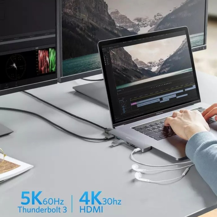 ✨BEST✨ -Anker USB C Hub 8 in 2 Powerexpand For Macbook Pro / Macbook Air M1- 1.1.23