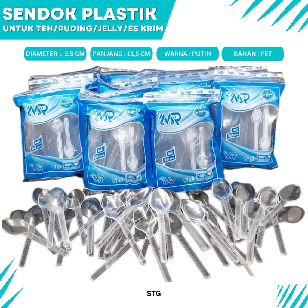 Sendok Sendok Es Krim Bening Sendok Jelly (Isi 50 Pcs-STG)