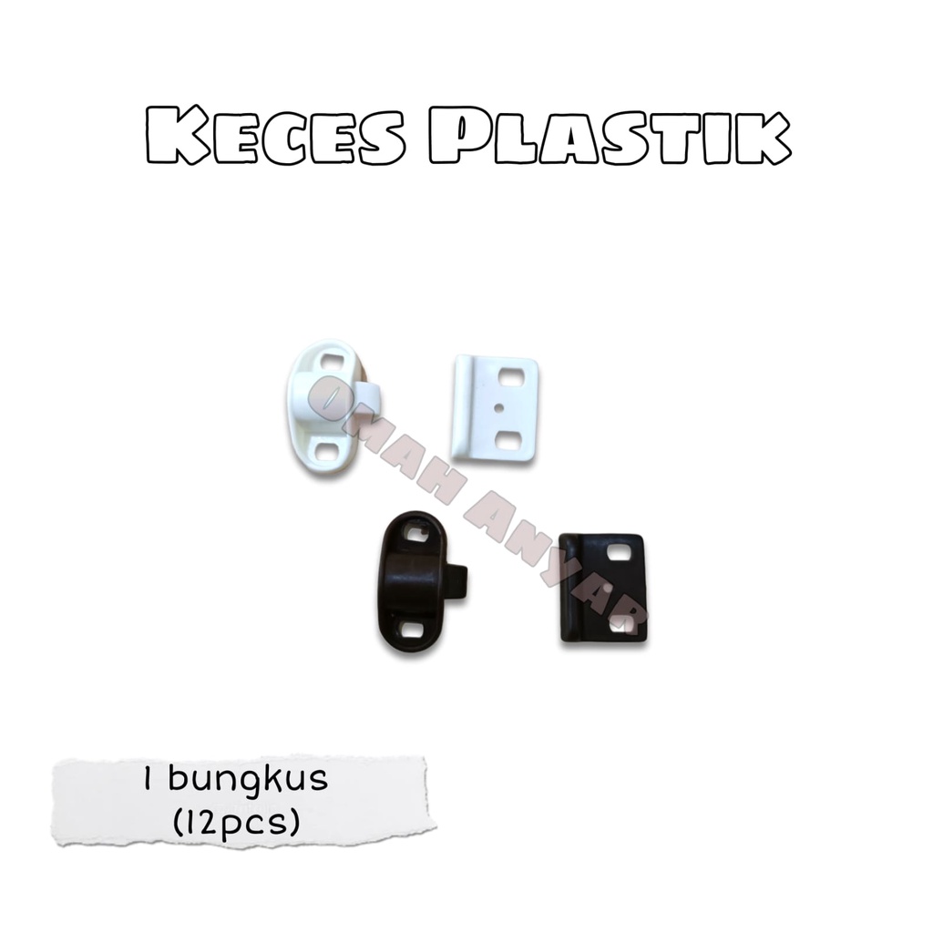 Keces Plastik / Grendel Masa Plastik 1 bungkus isi 12bj