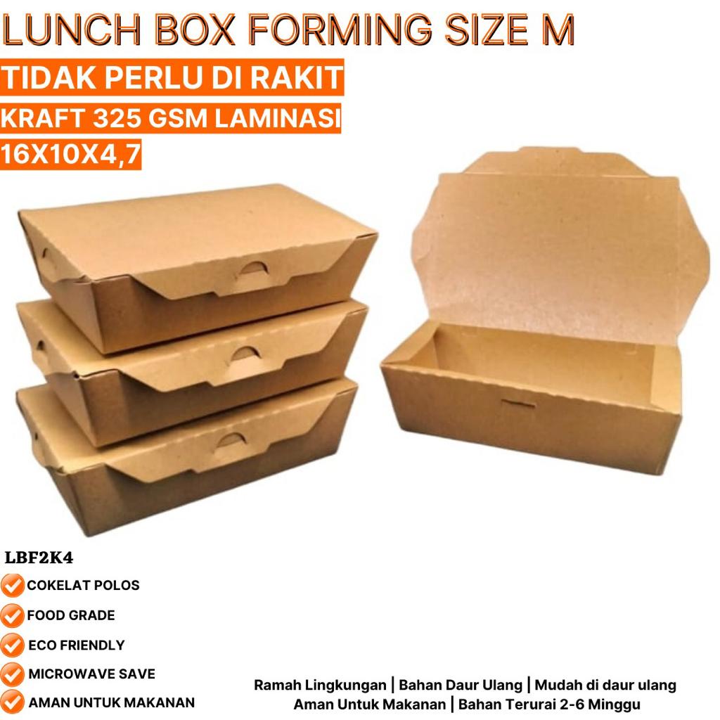 Lunch Box Sudah Terbentuk Tidak Perlu Rakit (LBF2K4-16X10X4,7 Cm)