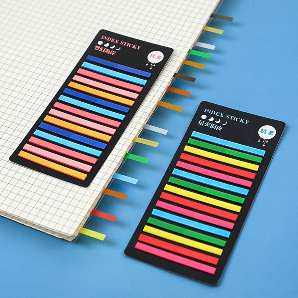 R-flower 5Bag Sticky Notes Warna-Warni DIY Bookmark Perlengkapan Kantor Label Titik Kunci Paster Stiker