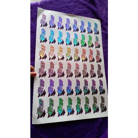 

stiker hologram custom sesuai keinginan + cutting sesuai pola