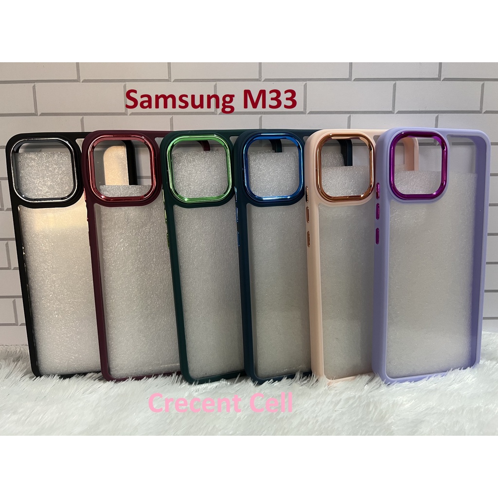 Hard Case Neo Hybird Steel Silicone Acrylic Chrome Silikon Samsung Galaxy M23 5G Samsung M33 5G Samsung M53 5G