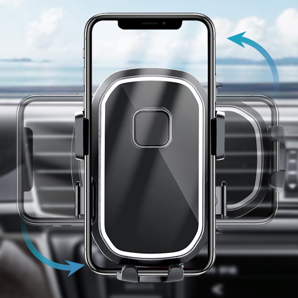 360° Rotatable Klip Arm Phone Holder Outlet Mobil Udara Non-slip Rak Universal Mobil Ponsel Stand Dashboard Navigasi Bracket