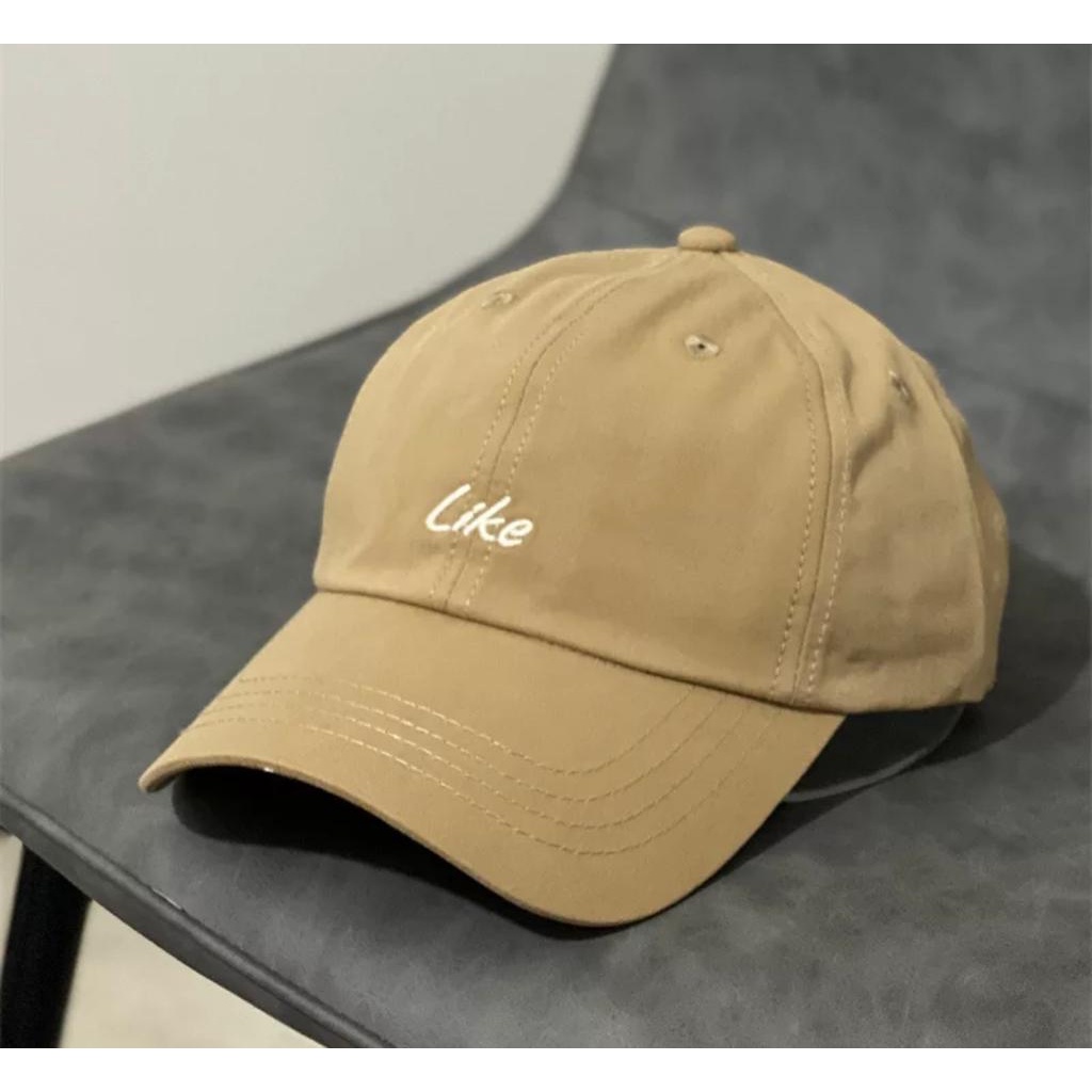 Topi Pria / Wanita Baseball Golf Logo Ediko Sport Fashion - Navy-LIKE KREM