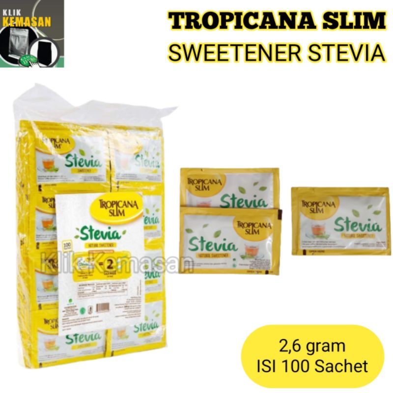 

Stevia Tropicana Slim 100 sachet Sweetener gula diet rendah kalori