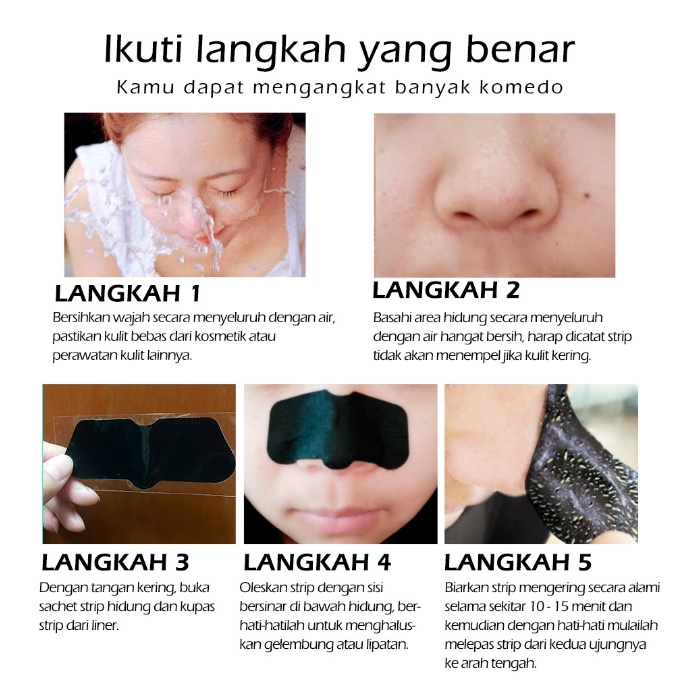 [BPOM] LANBENA Strip Pembersih Komedo Blackhead Mask STRIPS Masker Hidung Pengangkat Komedo Mengecilkan Pori-Pori（1pc）