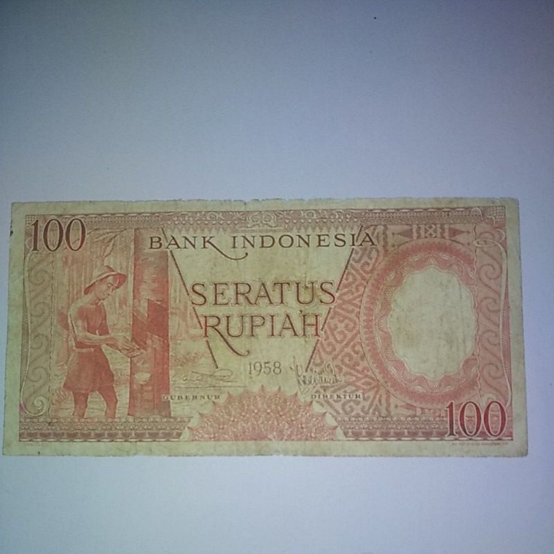 Uang 100 Rupiah Tahun 1958