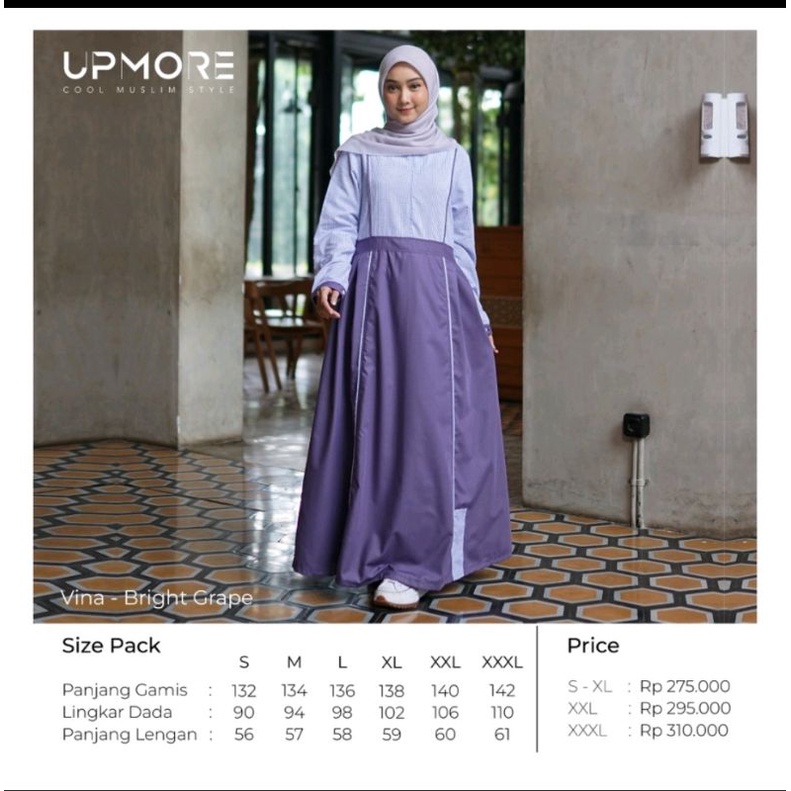 gamis upmore vina bright grape