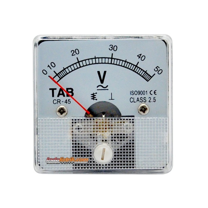 Volt Meter Analog AC / DC 50 V CR45 TAB