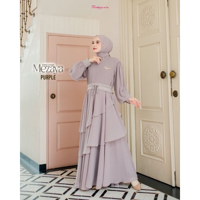 Gamis Set Hijab MEZAYA by ZABANNIA purple series