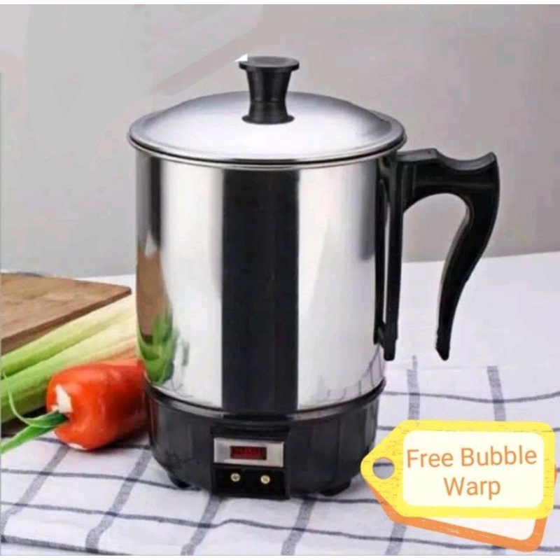 MUG LISTRIK/TEKO LISTRIK/ELECTRIC CUP STAINLESS STEEL 13 cm