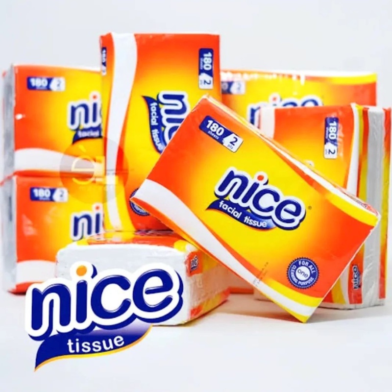 Tisu Nice 180 Sheets 2 Ply /  Nice Facial Tissue