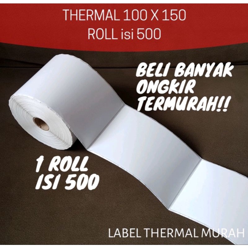 

500 lembar Label Thermal Barcode Direct Thermal 100 X 150 mm
