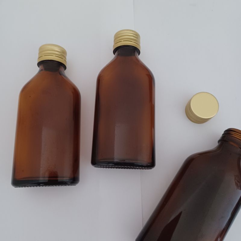 botol obat botol kaca 120 ml warna coklat amber botol beling