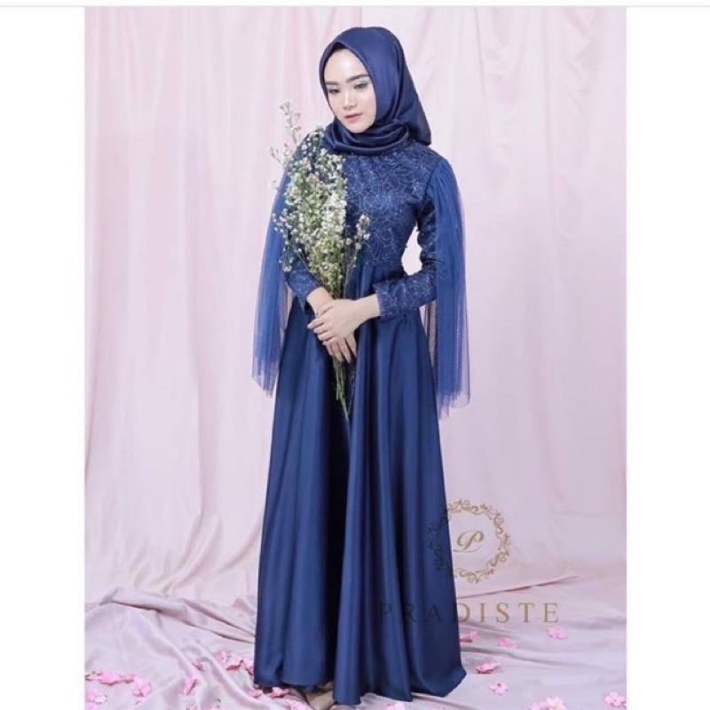 Preloved Dress pesta / dress panjang / dress muslimah / dress premium / dress Saherra by_Pradiste.id