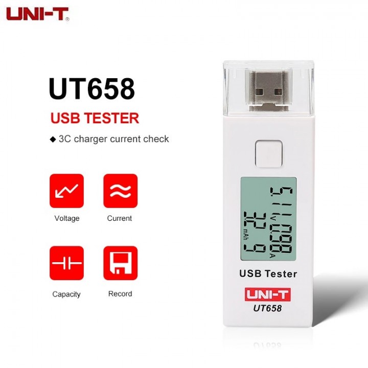 15 UNI-T UT658 - Digital LCD Portable Mini USB Tester - 9V Max