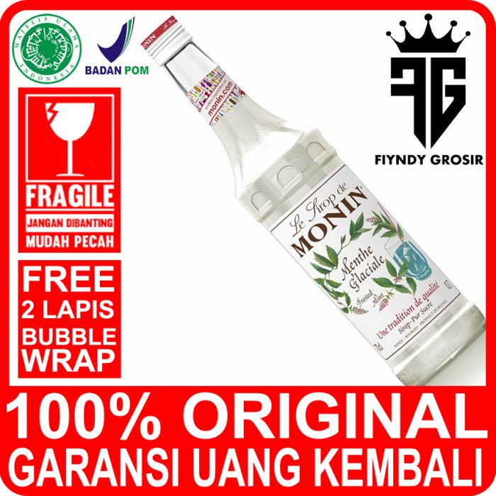 

FROSTED MINT SYRUP 700ML MERK MONIN / SIRUP /CAFE/ MONIN /KEDAI/KOPI