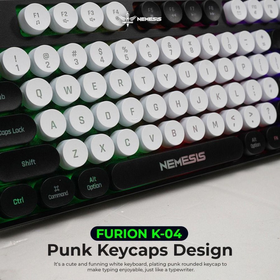 NYK K-04 / K-04 Furion TKL Rainbow RGB Gaming Keyboard