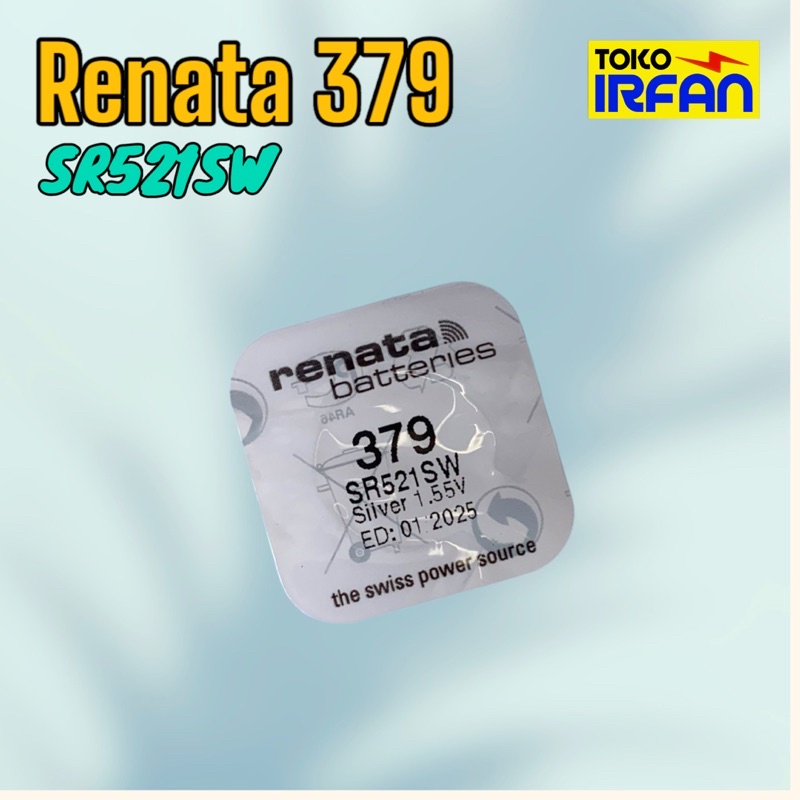 Baterai Renata 379 SR521SW Original Baterai Jam Tangan