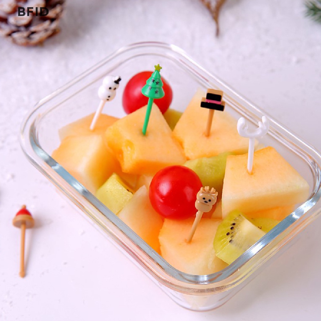 [BFID] Cute Mini Animal Farm Kartun Food Picks Anak Snack Kue Dessert Makanan Garpu Buah Makan Siang Bento Aksesoris Dekorasi Pesta [ID]