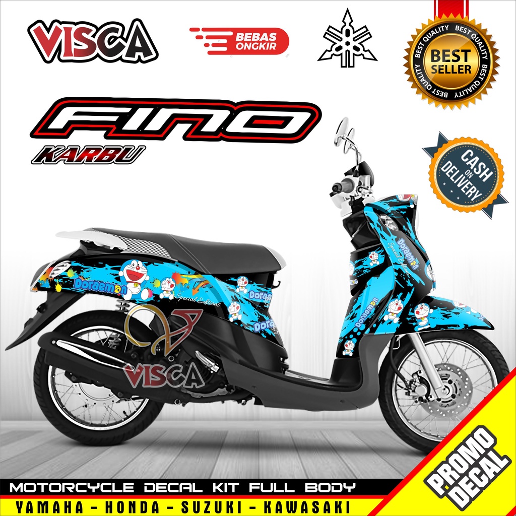 Decal Fino Karbu Full Body Stiker Fino Karbu Keren Striping Fino Karbu Variasi Decal Hologram Fino K