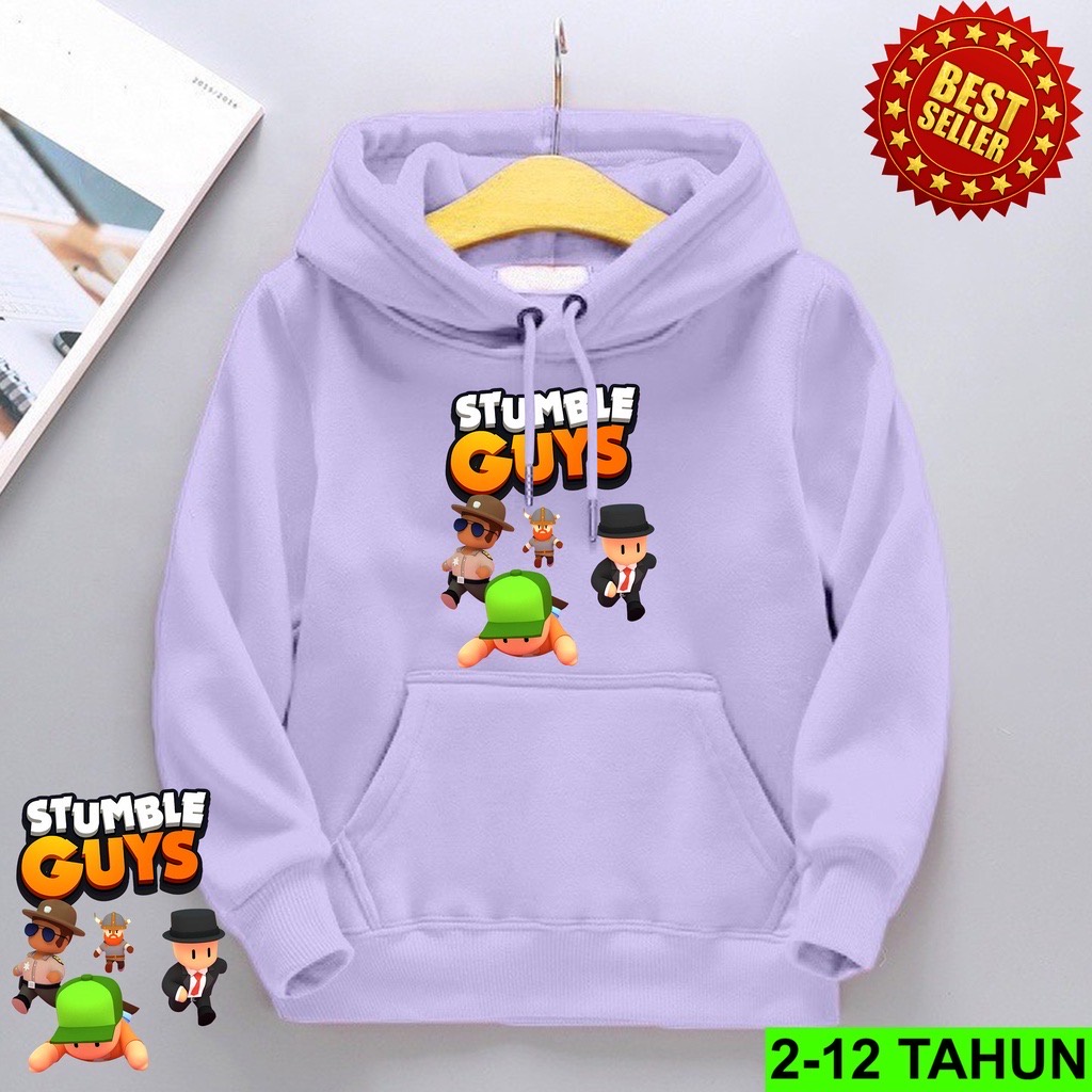 Jumper Hoodie Anak STUMBLE GUSY RUN II Jaket Hoodie Anak Viral II Sweater Hoodie Kids Sz M - XL ( Laki Laki &amp; Peremepuan )