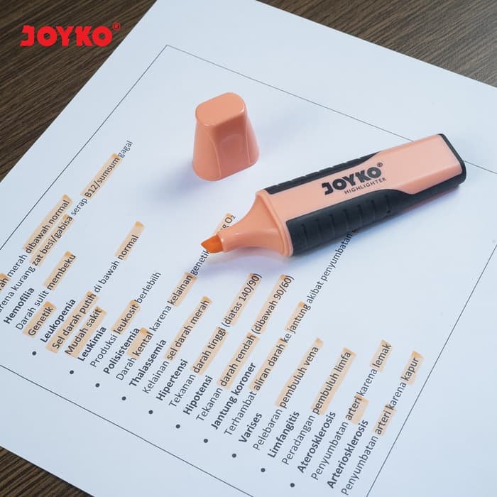 Highlighter / Penanda Berwarna Joyko HL-8 HL8 Pastel Orange