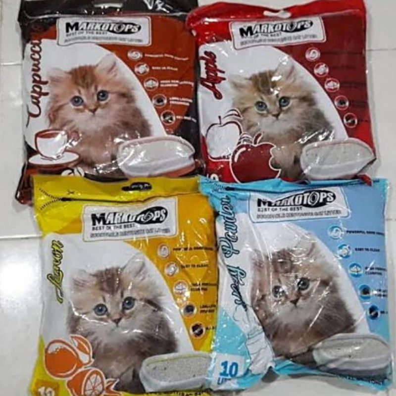 Pasir Kucing Gumpal Wangi Markotop 10 Liter - Termurah + Gojek only