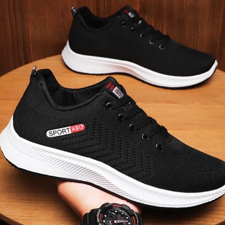 ☀ Sunly ☀ SP035 (TANPA KOTAK) Sepatu Sneakers Pria Korea Import Fashion Sport Olah Raga Jogging Gym
