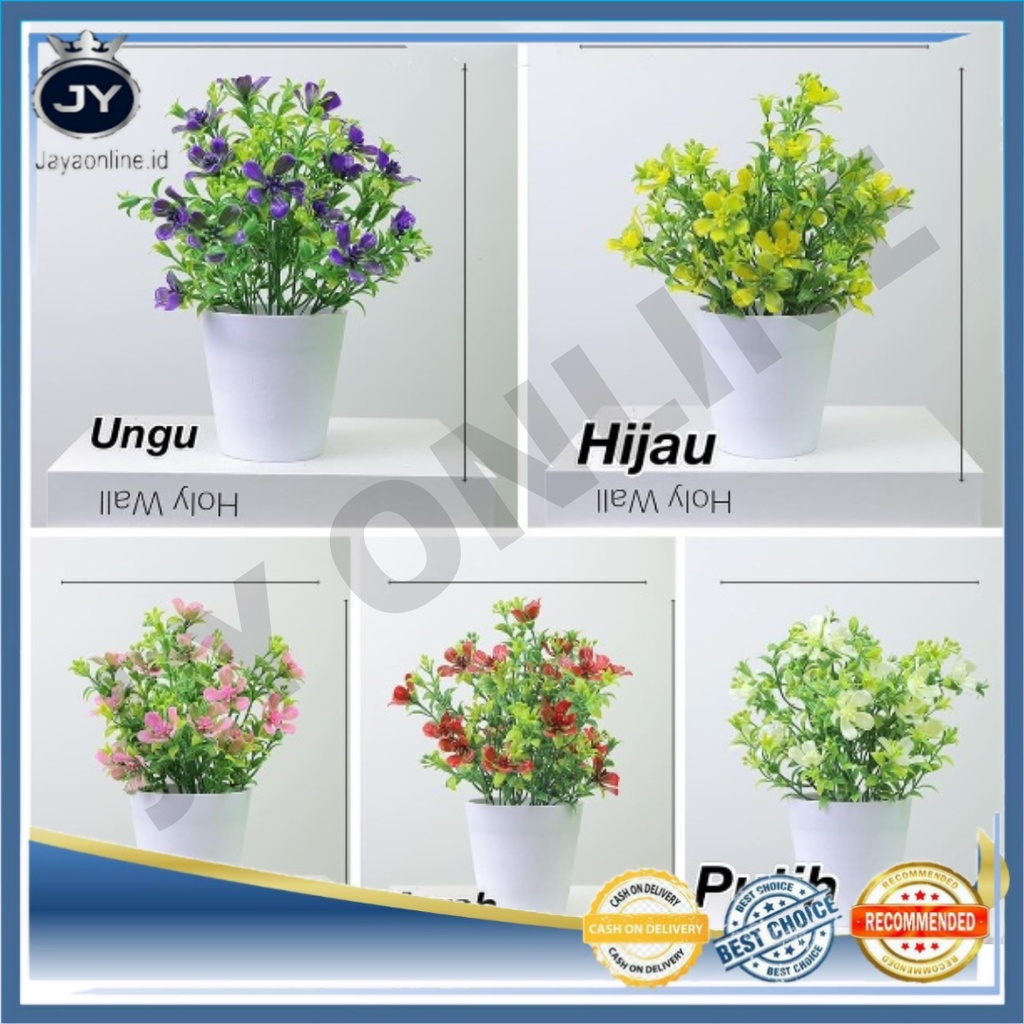 JY POT60 Tanaman Bunga Hias Artificial Flower Decoration / Tanaman Bunga Plastik Dekorasi Rumah Import Murah