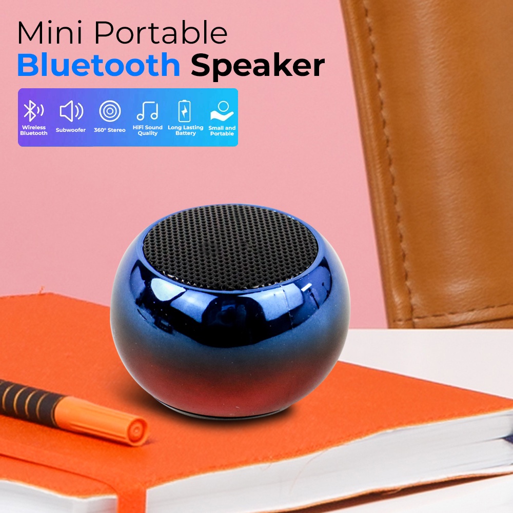QearFun Mini Portable Bluetooth Active Speaker Wireless HiFi - Q107 - Blue