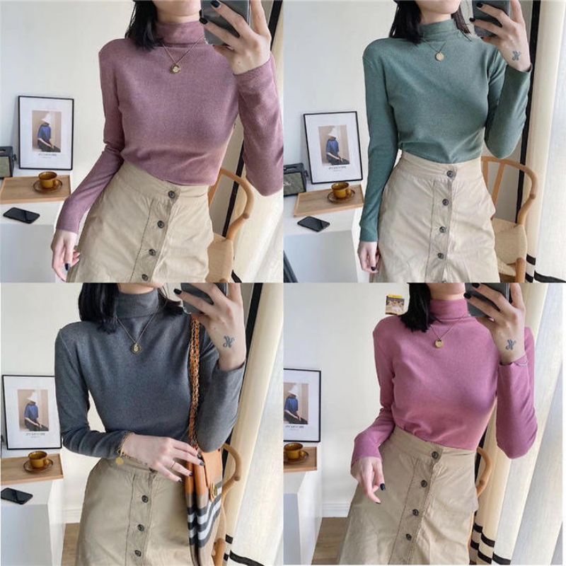 SWEATER SUEDE TURTLENECK THERMAL TEBAL