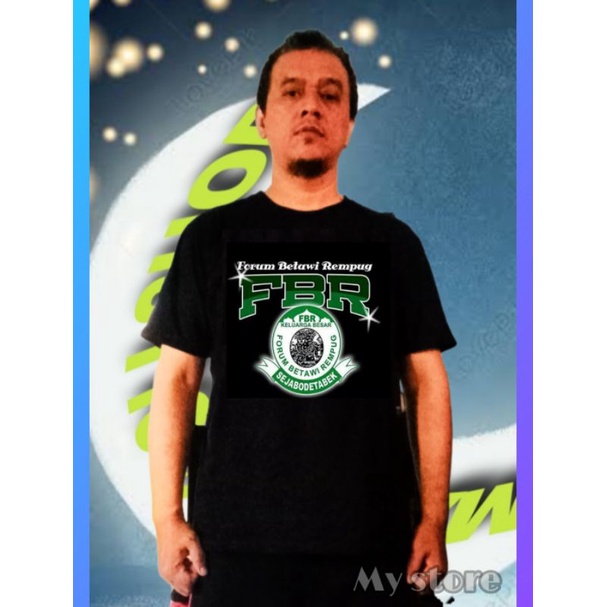 Baju kaos lengan pendek hitam ormas FBR forum Betawi Rempug