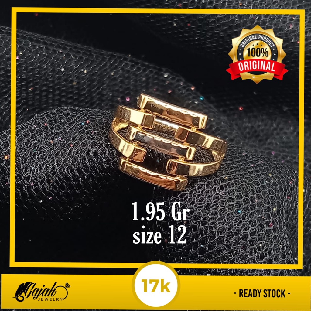 Cincin emas 17k - 1.95 gr kadar 750 - 4106