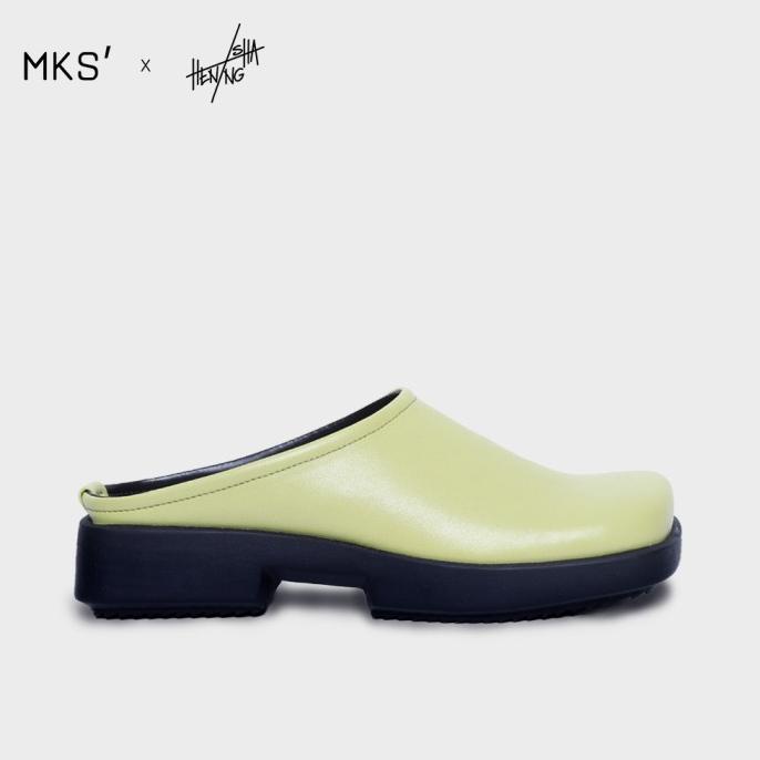 MKS x Isha Hening Mules Lime