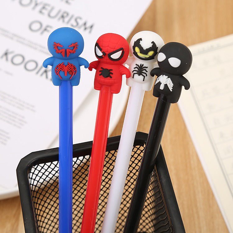 4pcs Pena Pen Pulpen Gel Set Tinta Cair Spiderman GM-ST0134