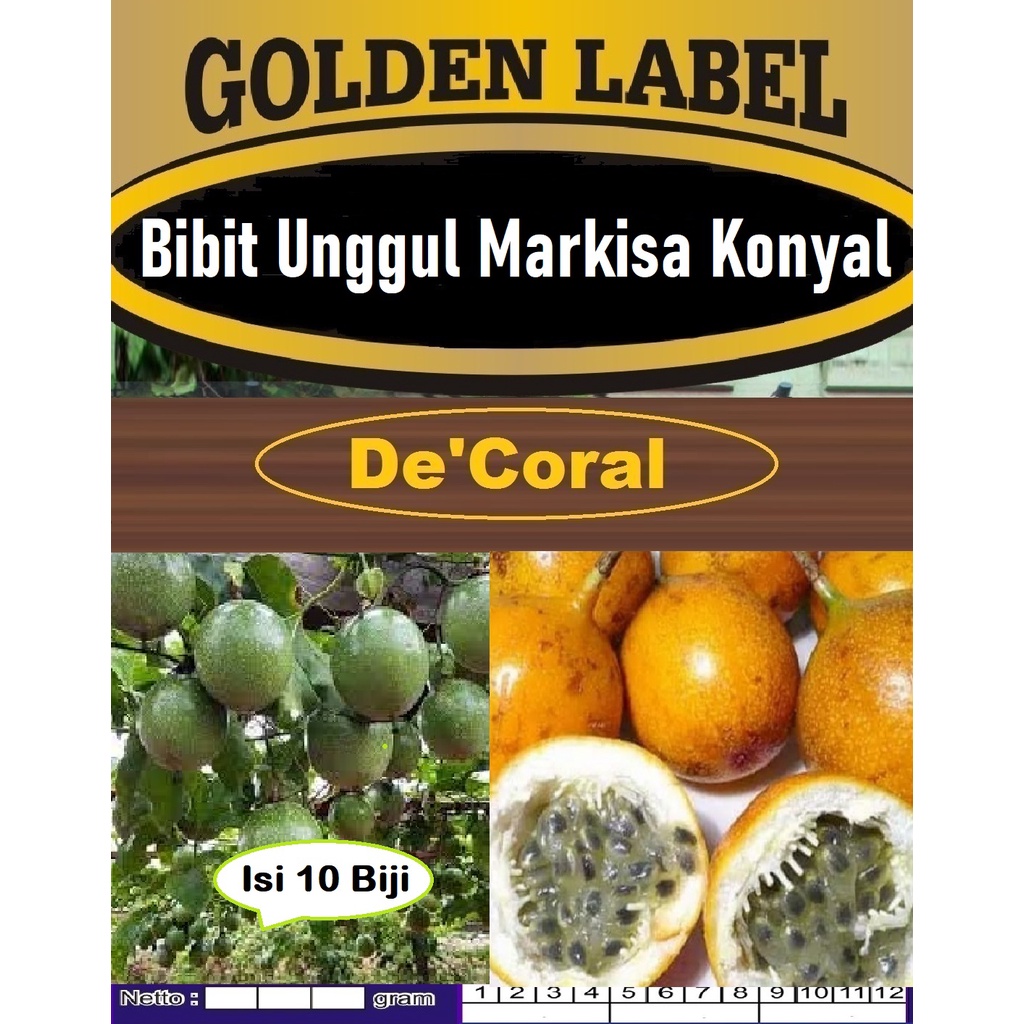 Bibit Ungul Markisa Konyal|Biji Benih Makisa Konyal|Buah Markisa Lokal